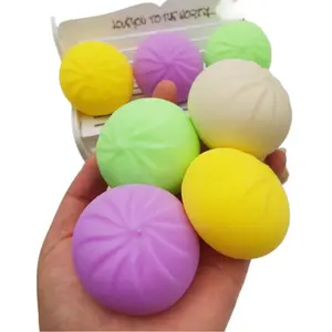 4-Pack, 2-Pack, Dumpling Toy Squishy(MINI SIZE:2.36" x 1.38") - Mystery Bun Fidget Toy, Soft TPR Material, , Stress Relief, Random Style per Pack Sleep Aid and Stress Relief