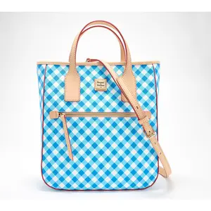 Dooney & Bourke Coated Cotton Gingham Handle Tote
