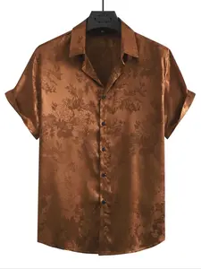 ✨  Men's satin printed short sleeved shirt | Luxury silk button down, suitable for date nights and street wear ✨# Men's wear # Satin sweatshirt # Flower print # Street style # OOTD # Date and evening wear # Luxury wear # Summer wear