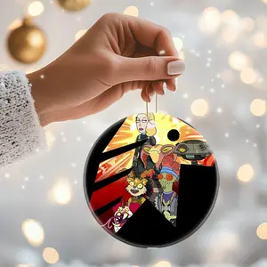 Christmas Ornaments Rick And Morty Horse Machine Group Graphic Holiday New Year Tree Gift For Friends Family X-Mas Acrylic