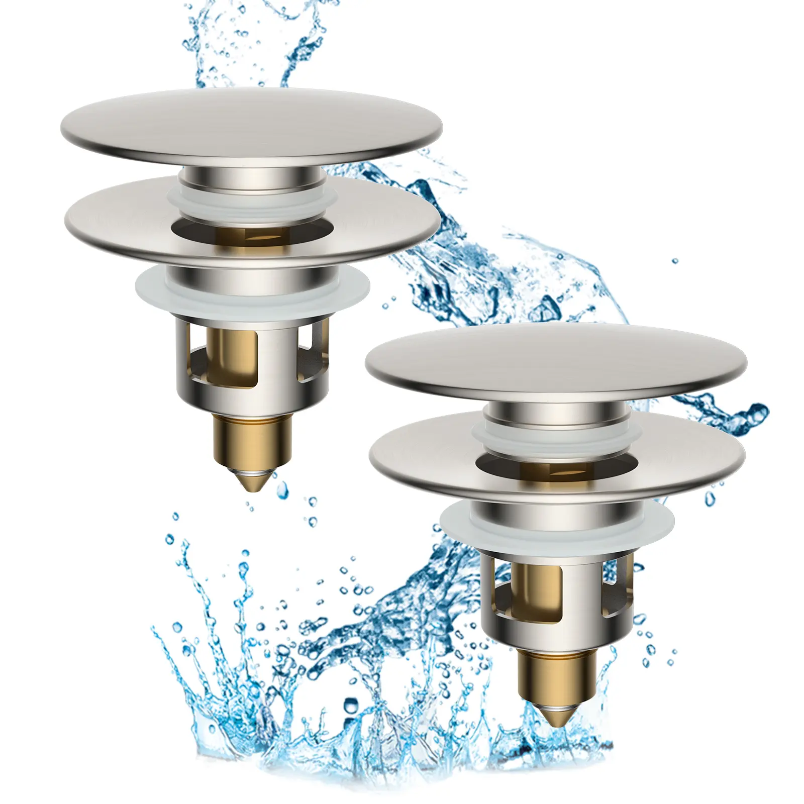 2 PACK -  Brushed Nickel