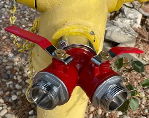 Ace Fire Defense – Brass Gated WYE Hydrant Splitter Valve | 2.5" x 1.5" HN-NST Thread