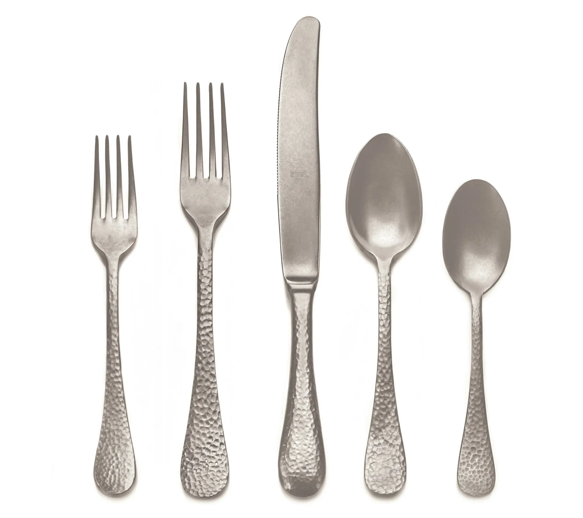 Mepra 5pc Epoque Pewter Champagne Flatware Set Mepra 5pc Epoque Pewter Champagne Flatware Set