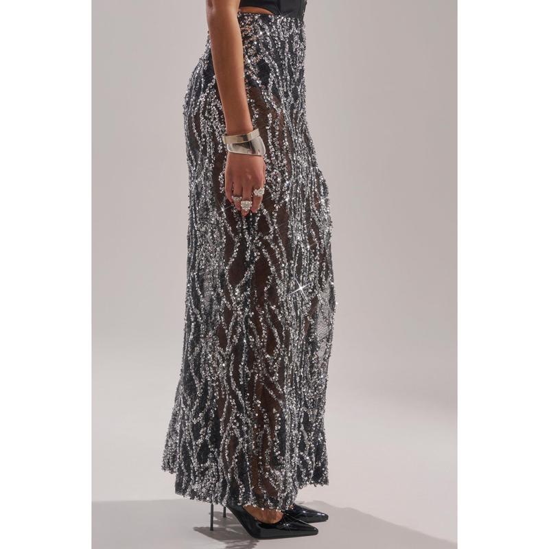 BEAUTIFUL SEQUIN MAXI SKIRT