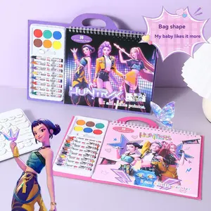 K-Pop Anime Coloring Book, Singing Queen Colorful Drawing Activities, Safe Art Supplies & Creative Fun Gift