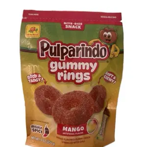 De la Rosa Sweet & Tangy Pulparindo Bubblegum Gummies - Mango, Watermelon, Tamarindo Flavors - 9oz Bags