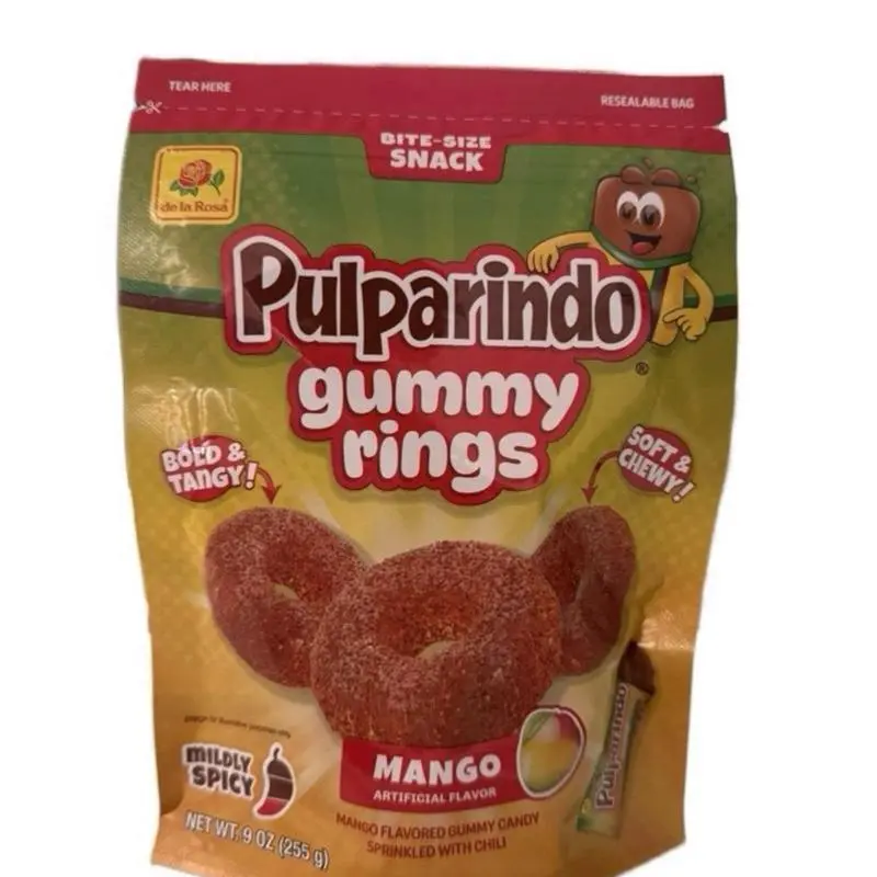 De la Rosa Sweet & Tangy Tamarindo Bubblegum Flavored Fruit Candy - Sugar-Based Mixed Mango-Watermelon-Tamarindo Juicy Snack, 9oz Ambient Bag, 6 Months Shelf Life, Cupboard-Storable, Refreshing, Flavor Variety, All Ages