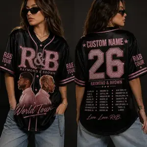Custom 2026 TOUR Printing Baseball Jersey, The R&B Tour Concert Outfit, Custom Name Number Jersey