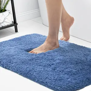Deconovo Bathroom Rugs, Soft & Thick Plush Bath Mat, Absorbent Shower Rugs, Non-slip Fluffy Gift non-customised non-slip machine
