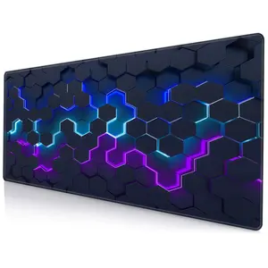 Honeycomb Geometric Diamond Pattern Gaming Mouse Pad, 1 Count Large Non-slip Rubber Desk Pad with Precise Edge Stitching, Washable Mouse Pad for Office Use, Gaming Mousepad