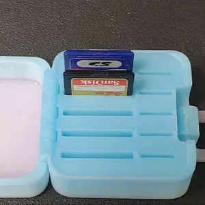 3D Printed SD & MicroSD Card Holder Case – Compact Travel Storage with Snap Closure