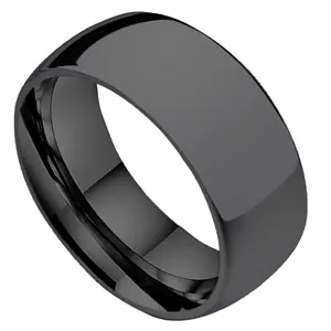 10mm Tungsten Carbide High Polish Men's Wedding Band sz 7-14