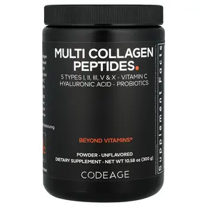 Codeage Multi Collagen Peptides Powder, Unflavored, 10.58 oz (300 g)