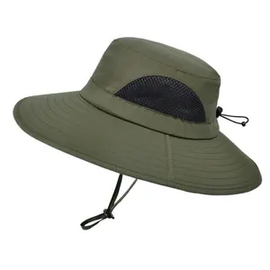 Men & Women Summer Sun Protection Bucket Hat, Big Brim Outdoor Hat for Hiking & Fishing, Quick-Dry Waterproof Sun Hat