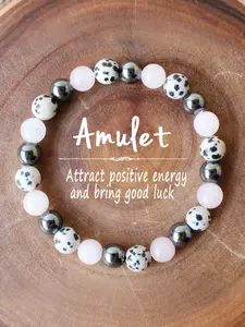 Crystal + Ironstone + Udan Stone Beaded Bracelets, Love Power Protection, Unisex 8mm Beads Jewelry, Chakra Balance Gift, Healing Crystal Bracelet