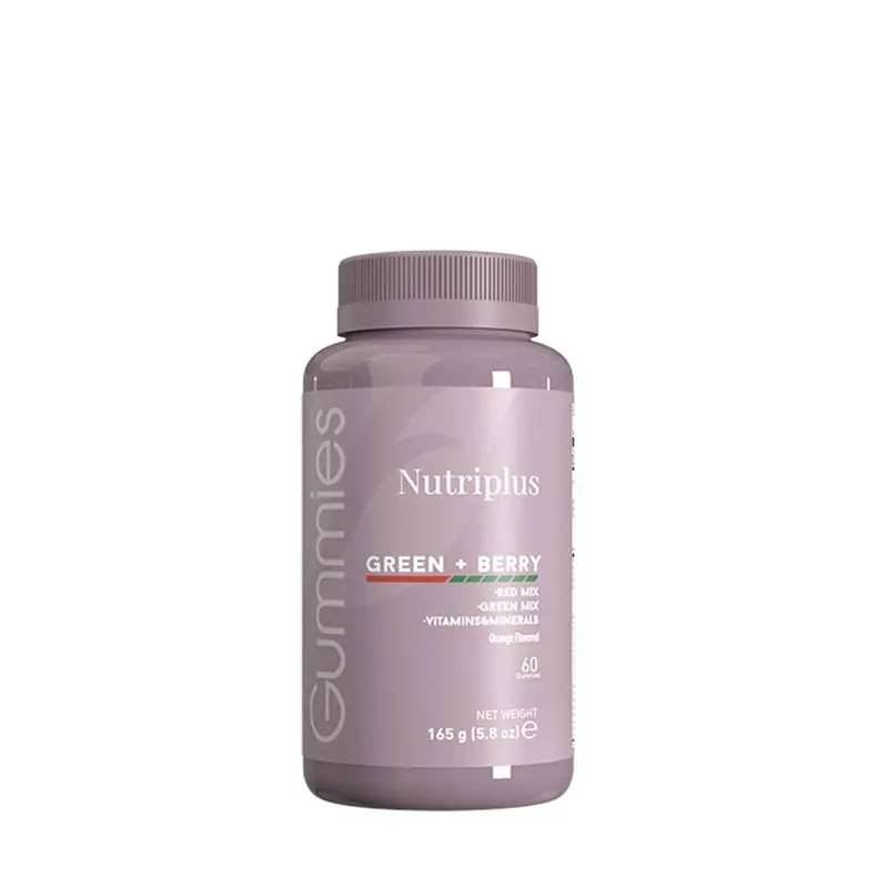 Nutriplus Gummies Green & Berry - 60 Count, 165g, Vitamin & Mineral Supplement, Natural Flavor