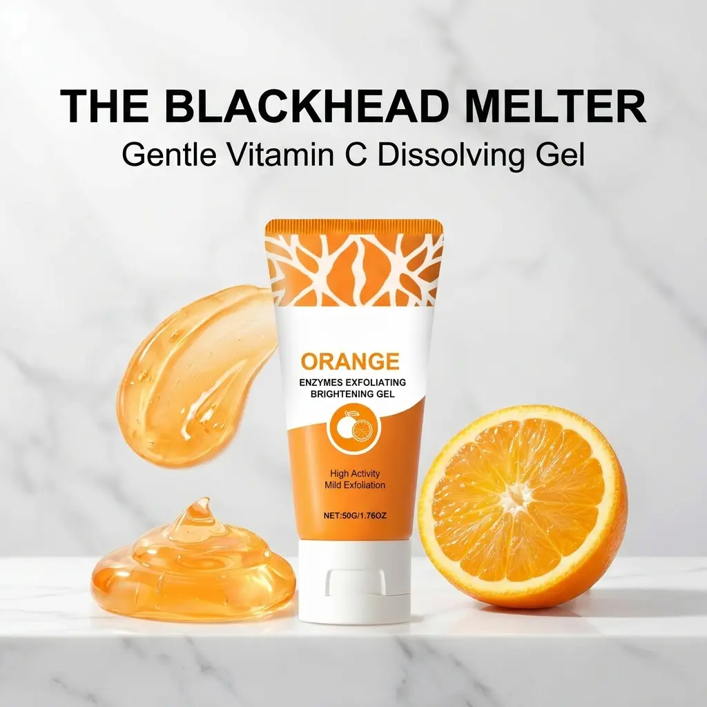 Vitamin C Enzyme Peeling Gel - Gentle Exfoliating Face Scrub for Glowing Skin, Unclog Pores & Brighten Complexion