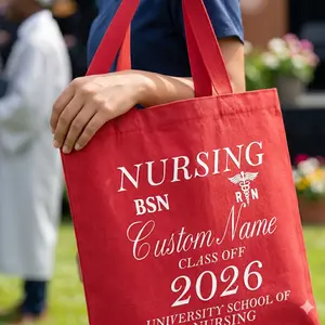 Future nurse loading, Nursing BSN Tote Bag, Custom Name RN Graduation Tote, class of 2026 nursing gift, personalized college tote bag, perfect for nursing students clinical school days, graduation keepsake, gift for future RN