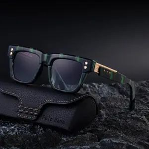 2025 New Fashion Square Sunglasses Men Retro Luxury UV Protection Sun Shades Casual Daily Driving Eyewear