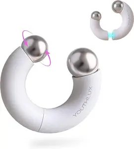 Youthlux MagniGlow Roller | Magnetic Ice Globes for Face | Cooling De-Puffing Face Roller | Cryo Facial Massager for Eyes, Neck & Jawline | 304 Stainless Steel Ice Roller
