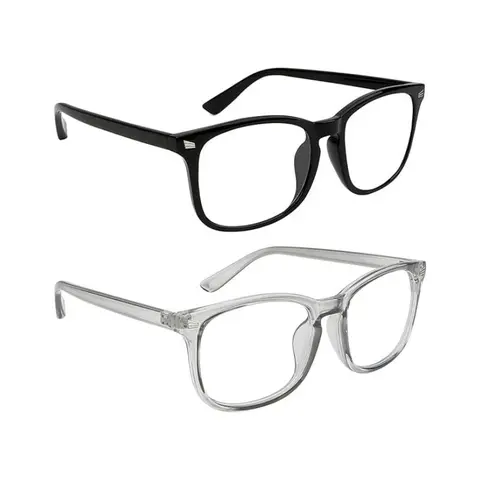 2025 Unisex Eyeglasses Frames - Reinforced Plastic Round Fashionable Frames Glasses with Smooth Nose Pads to Reduce Pressure, Gaming-Ready Wear for Computer Gaming & Daily Wear, Lightweight Party Gift Home Supply