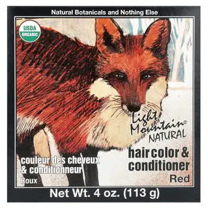 Light Mountain Natural Hair Color & Conditioner, Red, 4 oz (113 g)