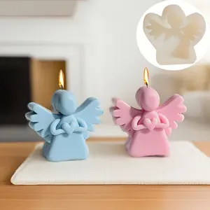 Wings Angel Heart Silicone Candle Mold, DIY Angel Girl Scented Candle Molds, Resin Soap Mold, Wedding Anniversary Gift, Home Decor