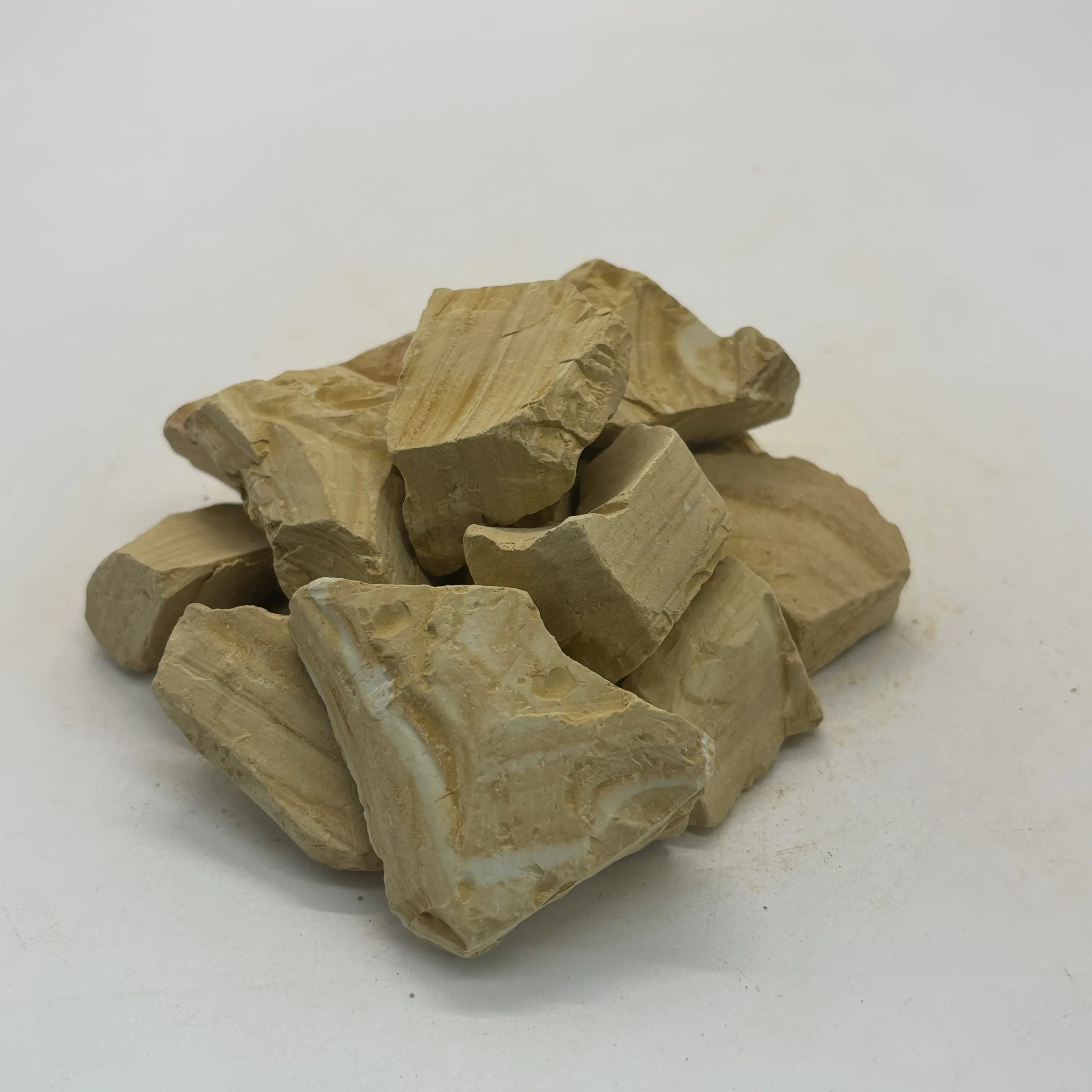 200g-7oz Cosmetic Grade Layered Yellow Kaolin Clay Chunks, 100% All Natural Edible Raw Clay Blocks, No Artificial Additives