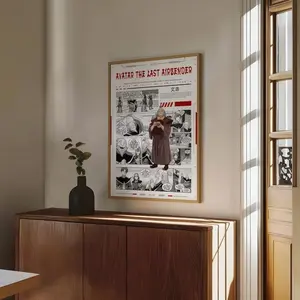 Avatar The Last Airbender Anime Wall Collage, Manga Wall Art, Curated Manga Panels, Anime Wall Art, Minimalist Manga Poster - Trendy Anime Poster Gift (Number 05)