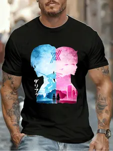 DER ROTE BARON 2026 New Arrival Black/White Tee fashion heavyweight Hot Sale vintage Printed Graphic funny Crewneck Printed T-shirt Casual，Tee for Daily Wear Outings & Leisure