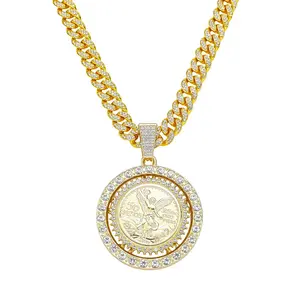 Rotating Angel Pendant Necklace | Full Diamond Chain, Hip-Hop Style – It Spins. It Shines. It Commands. 👼💎