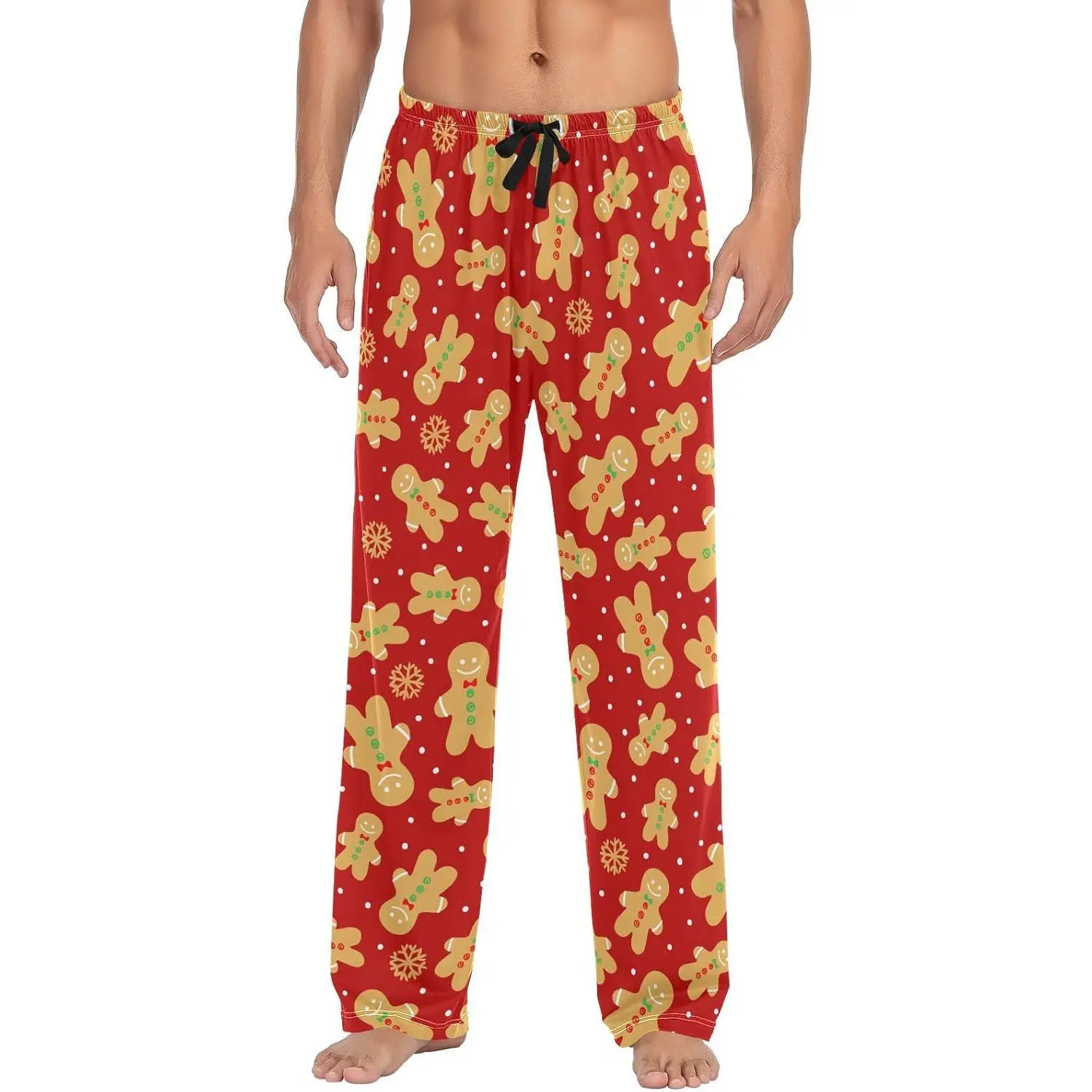 Men's Christmas Pajama Pants Super Soft Sleep Lounge Pants Pjs Bottoms with Pockets Big Casual Lightweight Modal Polyester Elastic Waistband