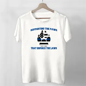 Supporting The Paws That Enforce The Laws Animal Shirt Animal Lovers Best Handmade Shirt