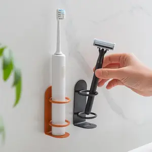 Space-Saving Bathroom Wall organizer - Waterproof Adhesive Shelves for Toothbrush Holder, Electric Toothbrush, Razor, Toiletries storage. Easy Installation, Strong Hold, Clutter-Free Shower & Bathroom Solutions