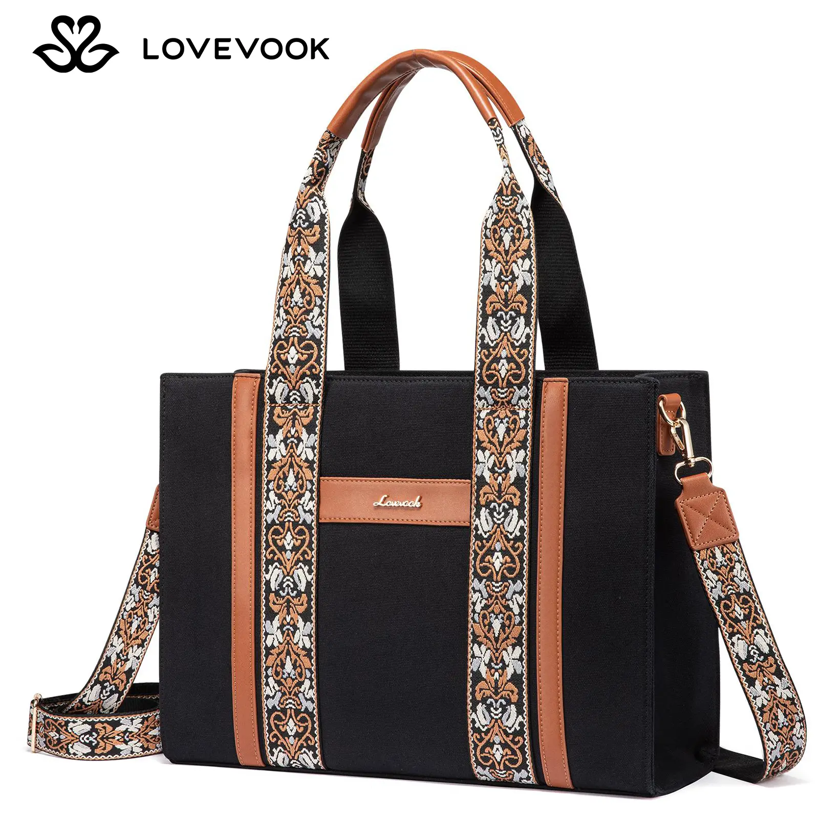 Lovevook Canvas Crossbody Bag for Women, Western-Style Shoulder Bag, Tote Bag for Professional Women, Doctors, Nurses, and Teachers, Everyday Bag