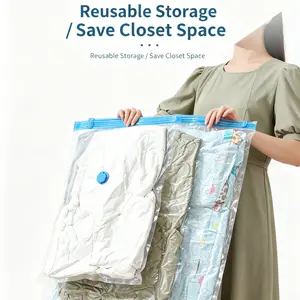 Thickened transparent clothing and quilt compression bags, vacuum compression storage bags, travel storage sealed bags