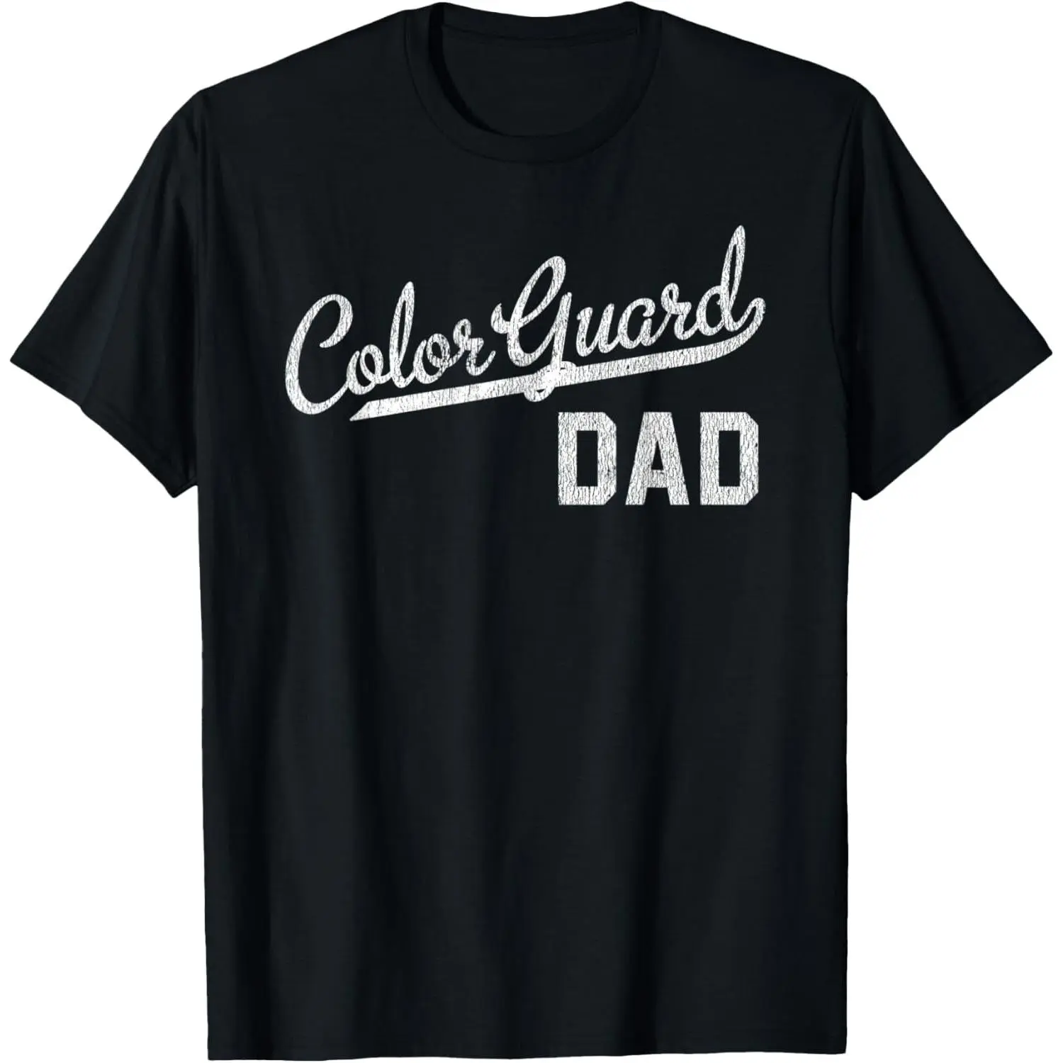 Women's 100% Cotton Vintage Distressed Graphic Tops - Proud Color Guard Dad T-Shirt, Casual