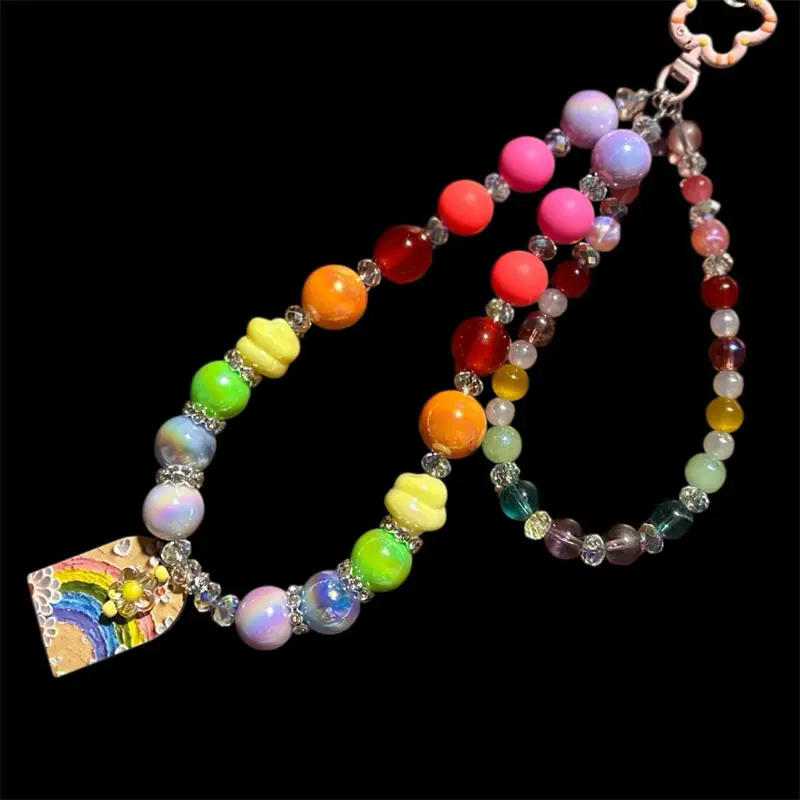 Beaded Keychain-Purse chain (Rainbow)