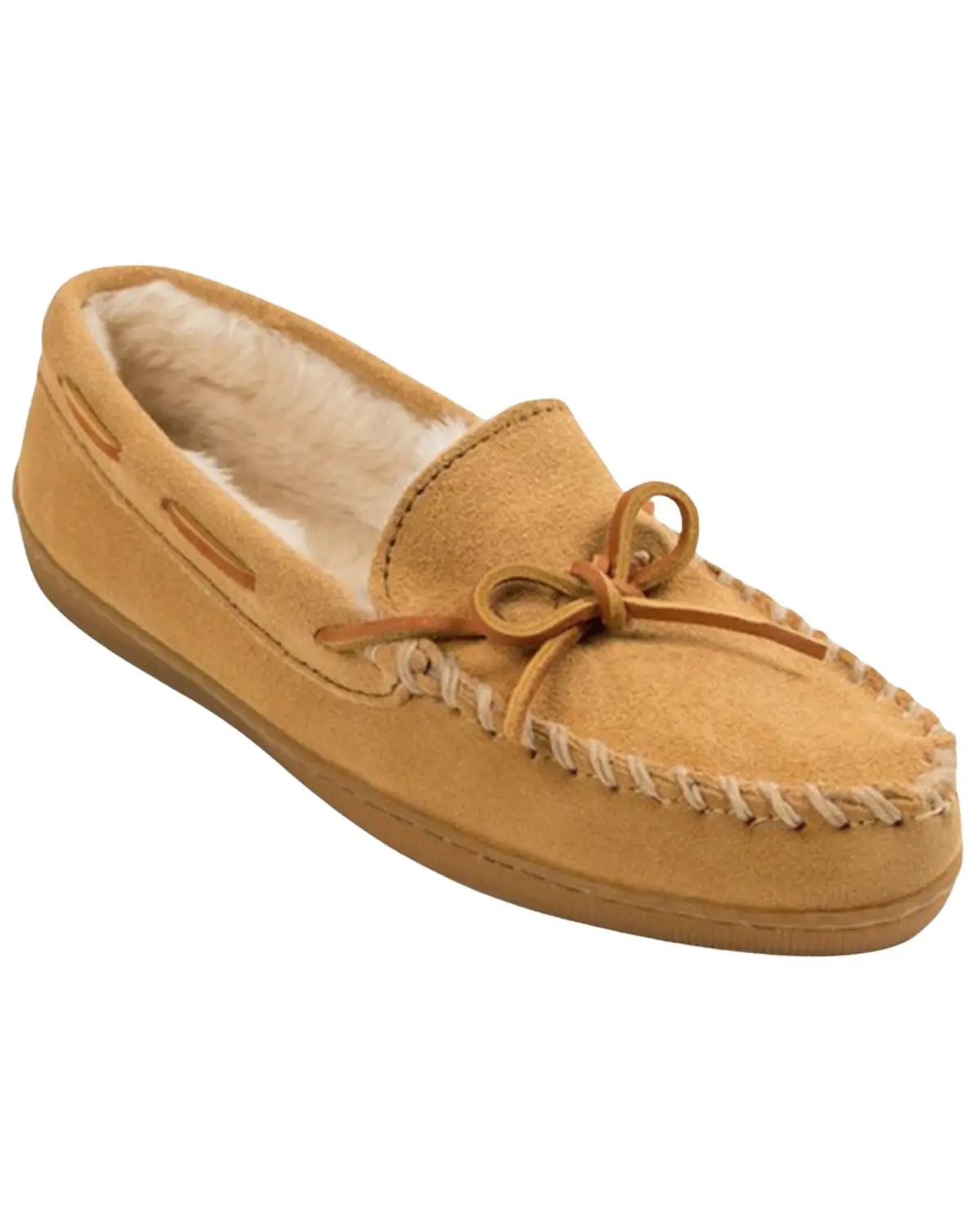 Minnetonka Men's Men'S Hardsole Pile Lined Moccasins - 3901-Tan
