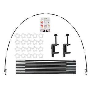 13FT Black Table Balloon Arch Stand Frame for Graduation, Wedding & Birthday Decor