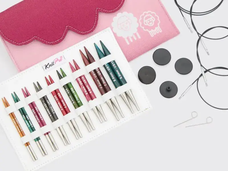 KnitPro (Knitters Pride) Dreamz | Interchangeable Needle Sets | Special 4" Deluxe Set (9 Sizes)