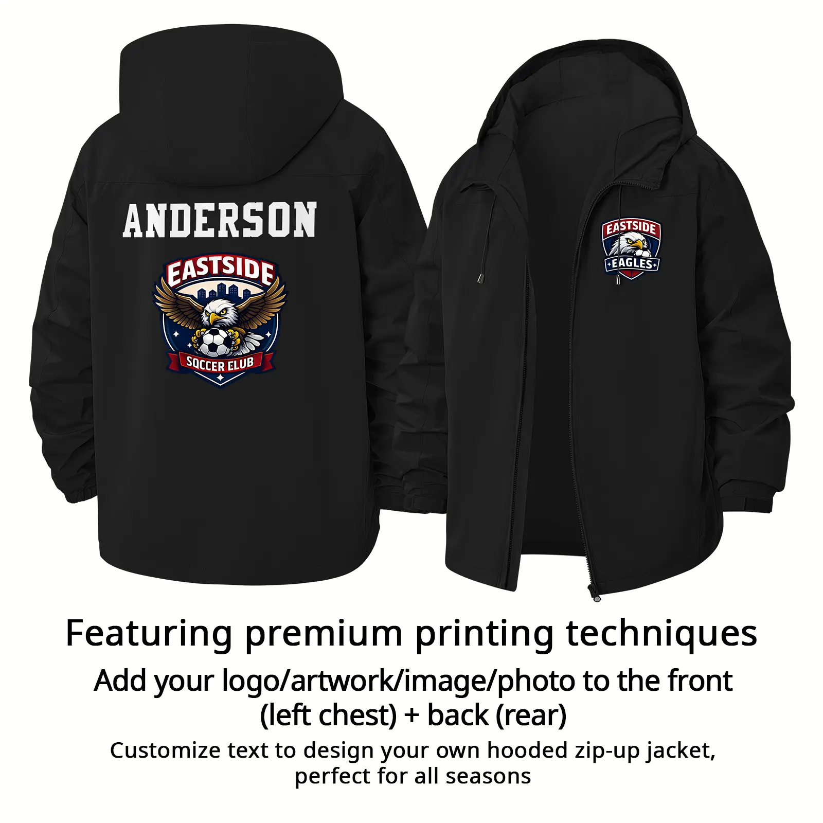 Tailorly Men's Sporty Chic Bomber Jacket in Lightweight Vegan Leather, Relaxed Fit with Custom Logo for Team Events or Outdoor Commutes, Matte Bomber