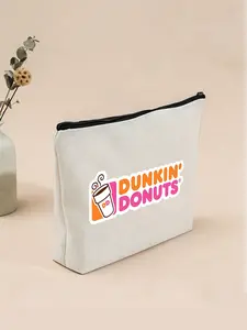 2026 new 3d stereoscopic printDunkin DonutsPrinted large-capacity canvas portable toiletry bag, suitable for travel, fitness and daily use. Foldable and reusable, it is the first choice for business