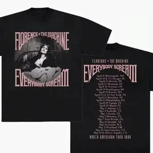 Florence And The Machine Everybody Scream Tour Shirt Verson 2, Florence Concert Graphic Tee, Indie Rock Band Tour Shirt, Music Fan Gift SUY JIG DLA R2G