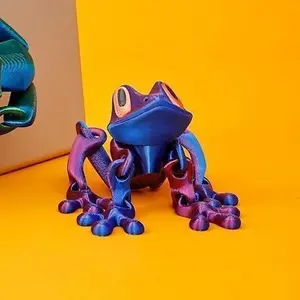 Creative Frog Refrigerator Magnet for Fridge & Metal Surfaces, Magnetic Articulated 3D Printed Frog Fridge Magnets Funny Decorative for Locker Kitchen Car Desk