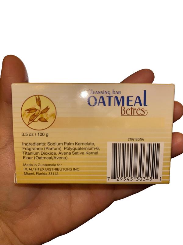 Avena Oatmeal Soap Bar Jabon de Avena Cleanser Gentle Exfoliation for Face & Body