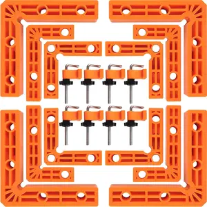 90 Degree Clamp,Positioning Squares, 3" 4" 2.3" Right Angle Clamp with 12 Clamping Squares,Corner Clamps Woodworking Tool for Pictures Frames, Cabinets, Boxes