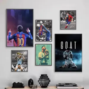 Lionel Messi Poster Football Legend Wall Art Soccer Player Canvas Painting Sports Room Decor Fan Gift Wall Art Decoration