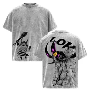 Princess of Elbaf Norse Trickster Hybrid OP Washed T-Shirt – Vintage Anime Tee with Mythic Chaos Design, Oversize Streetwear Shirt, Pirate Legend Fusion Graphic Tee