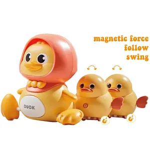 Music Duck Toy Set with 2 Ducks,   Kids Toys for Boys Girls Swing/Walking/Lights/Dancing Infant Tummy Time Toys Christmas Birthday Gifts